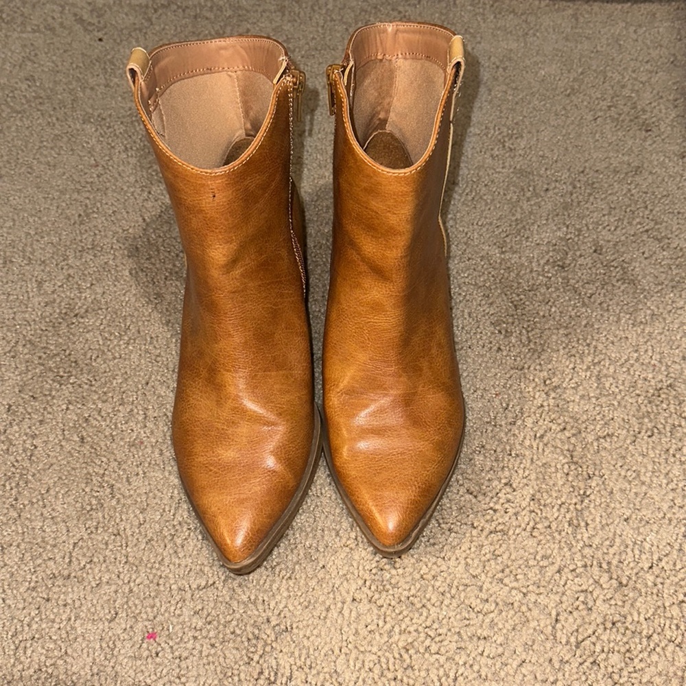 Tan booties